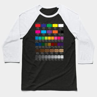 Basic Colour Test For DTG (CMYK to sRGB) Baseball T-Shirt